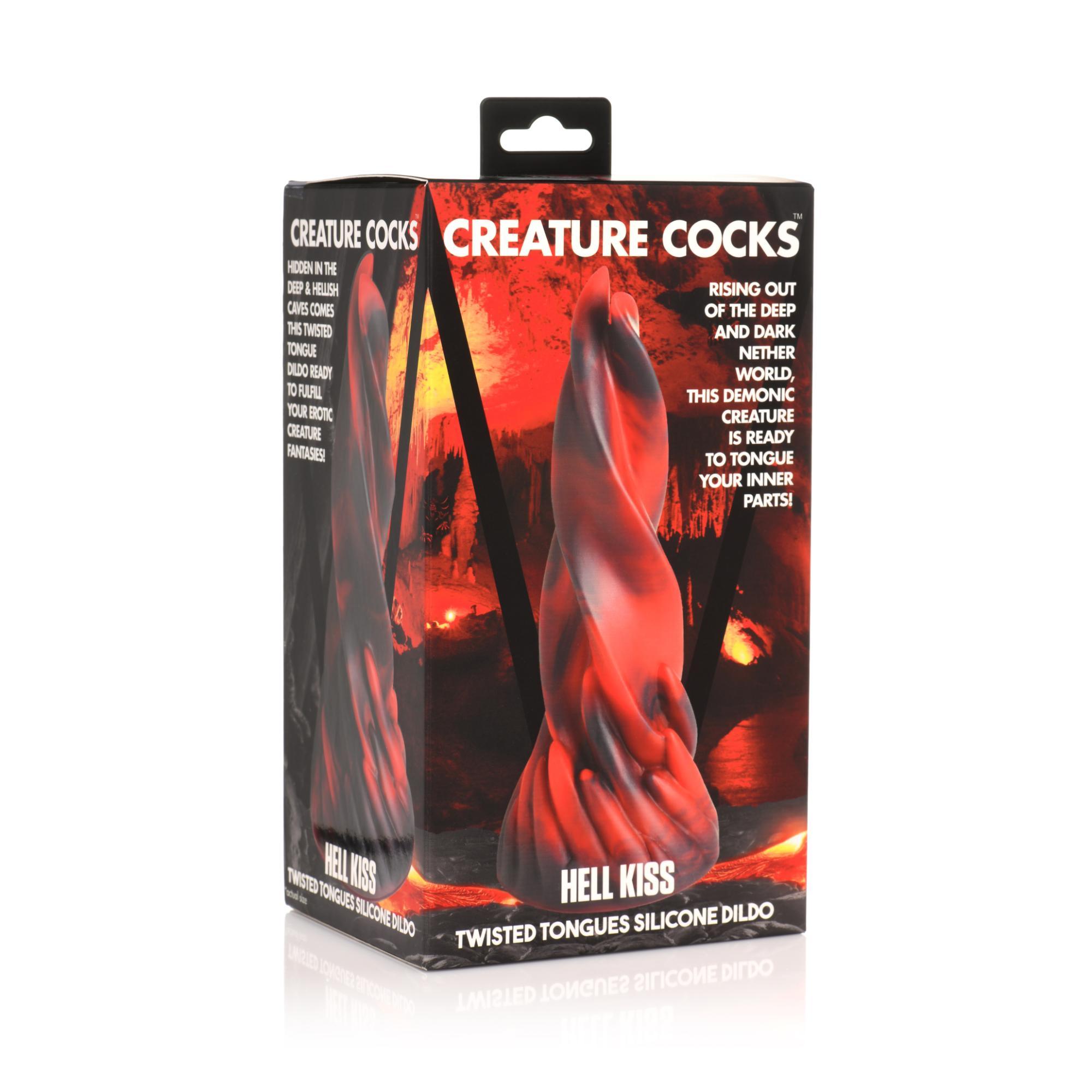 Creature Cocks Hell Kiss Twisted Tongues Silicone Dildo - Buy At Luxury Toy X - Free 3-Day Shipping