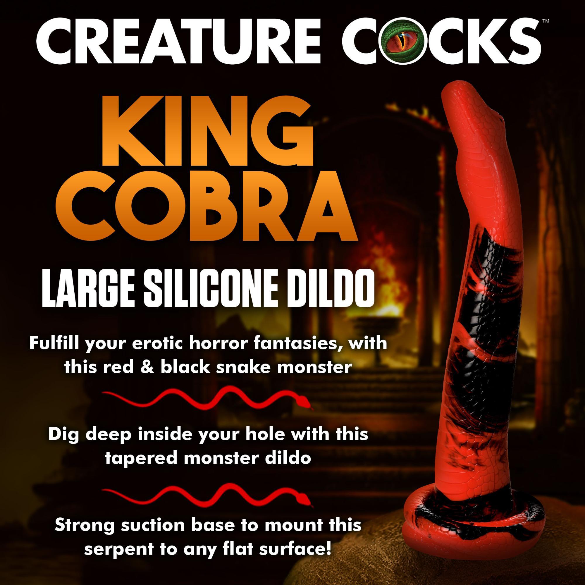 Creature Cocks King Cobra Long Silicone Dildo Large 14in - Buy At Luxury Toy X - Free 3-Day Shipping