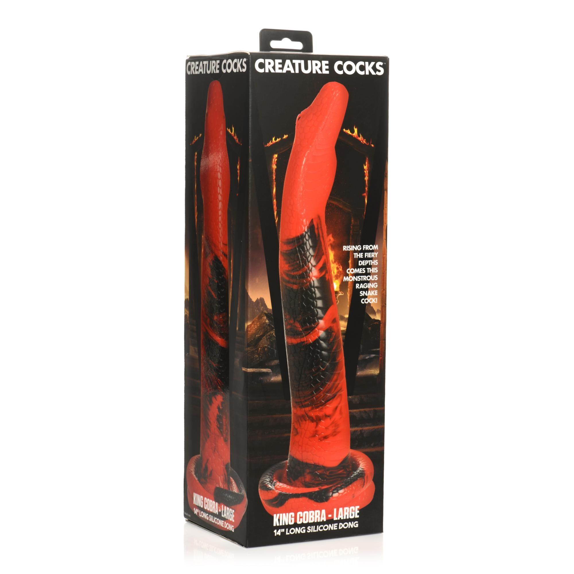 Creature Cocks King Cobra Long Silicone Dildo Large 14in - Buy At Luxury Toy X - Free 3-Day Shipping