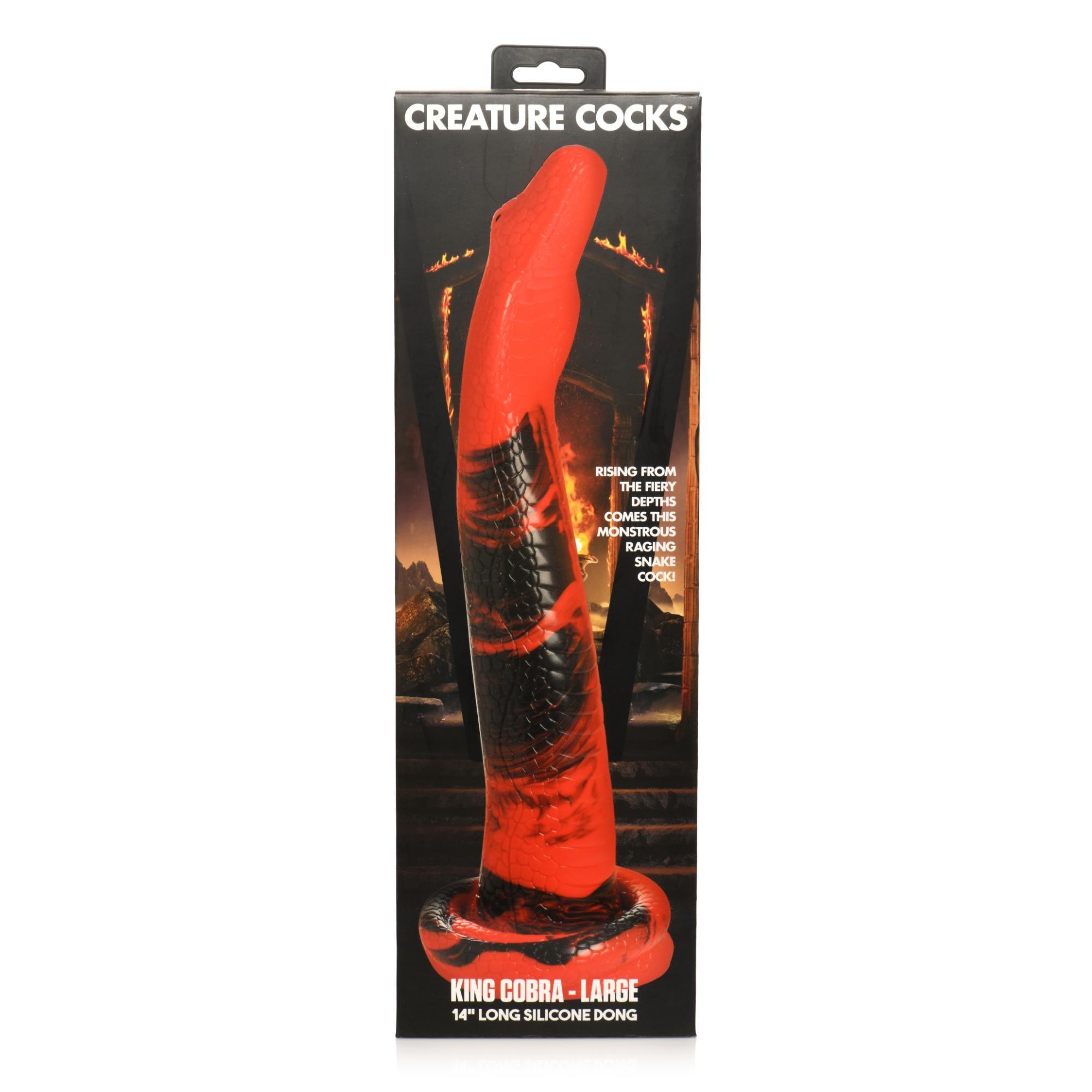 Creature Cocks King Cobra Long Silicone Dildo Large 14in - Buy At Luxury Toy X - Free 3-Day Shipping