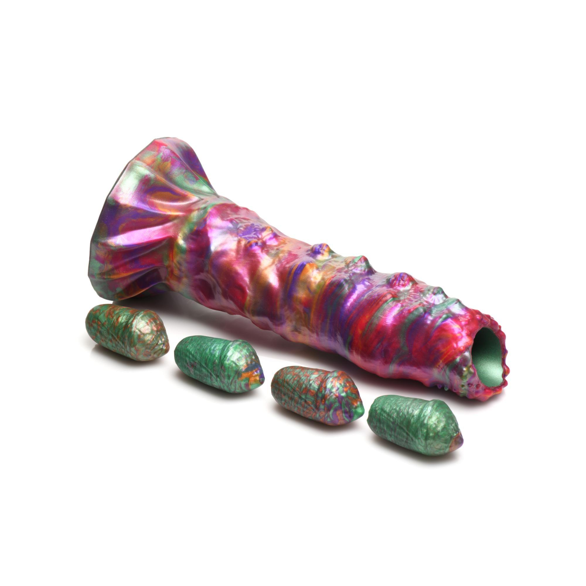 Creature Cocks Larva Silicone Ovipositor Dildo with Eggs - Buy At Luxury Toy X - Free 3-Day Shipping
