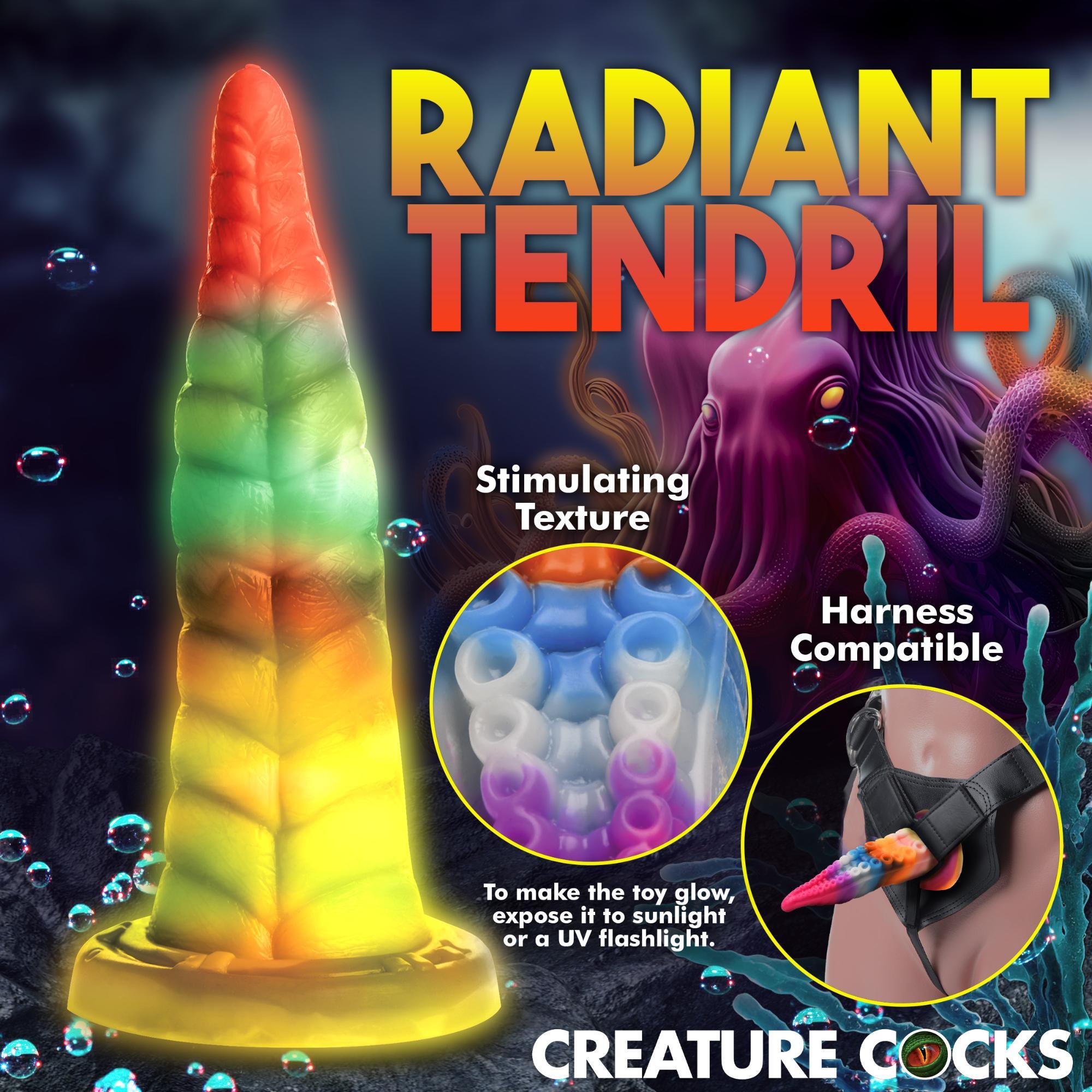 Creature Cocks Luminoctopus Glow in The Dark Tentacle Silicone Dildo - Buy At Luxury Toy X - Free 3-Day Shipping