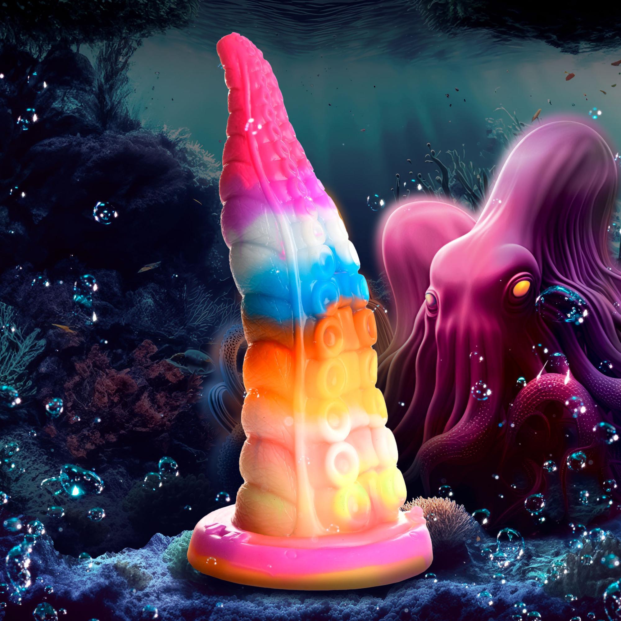 Creature Cocks Luminoctopus Glow in The Dark Tentacle Silicone Dildo - Buy At Luxury Toy X - Free 3-Day Shipping