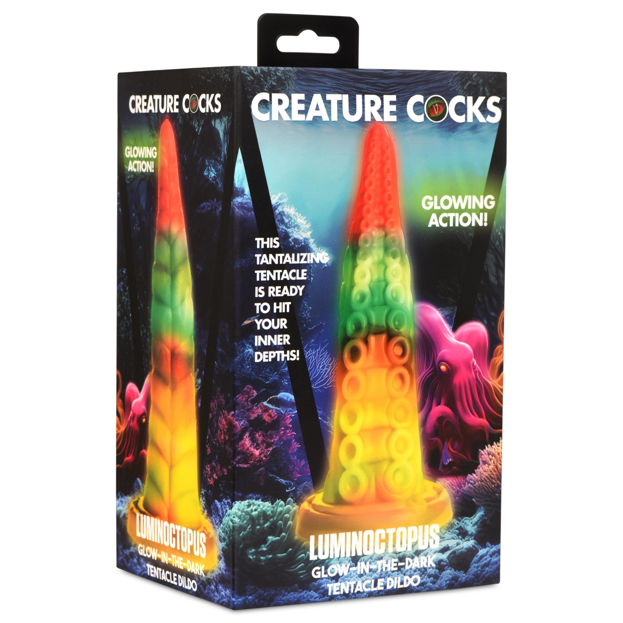 Creature Cocks Luminoctopus Glow in The Dark Tentacle Silicone Dildo - Buy At Luxury Toy X - Free 3-Day Shipping