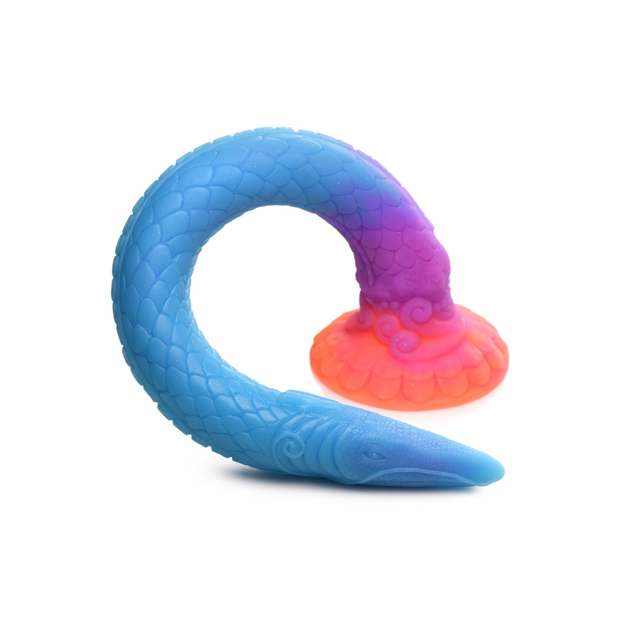 Creature Cocks Makara Glow in The Dark Silicone Snake Dildo - Buy At Luxury Toy X - Free 3-Day Shipping
