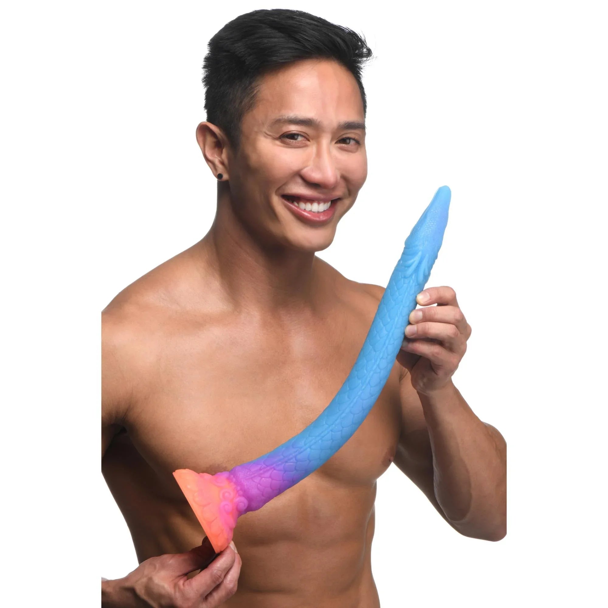 Creature Cocks Makara Glow in The Dark Silicone Snake Dildo - Buy At Luxury Toy X - Free 3-Day Shipping
