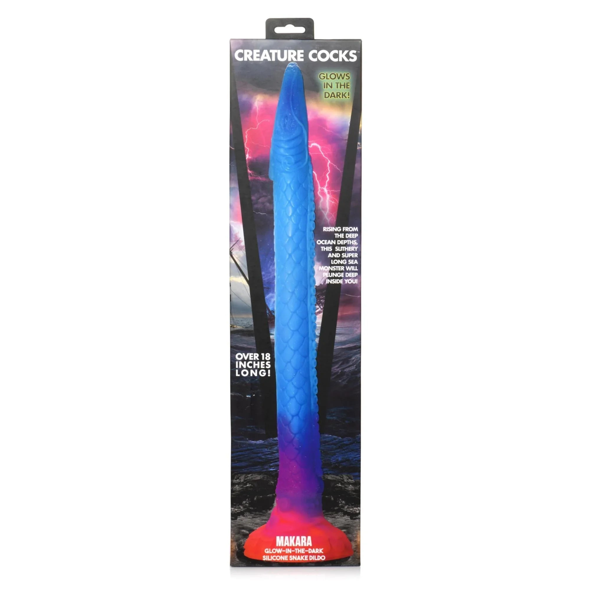 Creature Cocks Makara Glow in The Dark Silicone Snake Dildo - Buy At Luxury Toy X - Free 3-Day Shipping