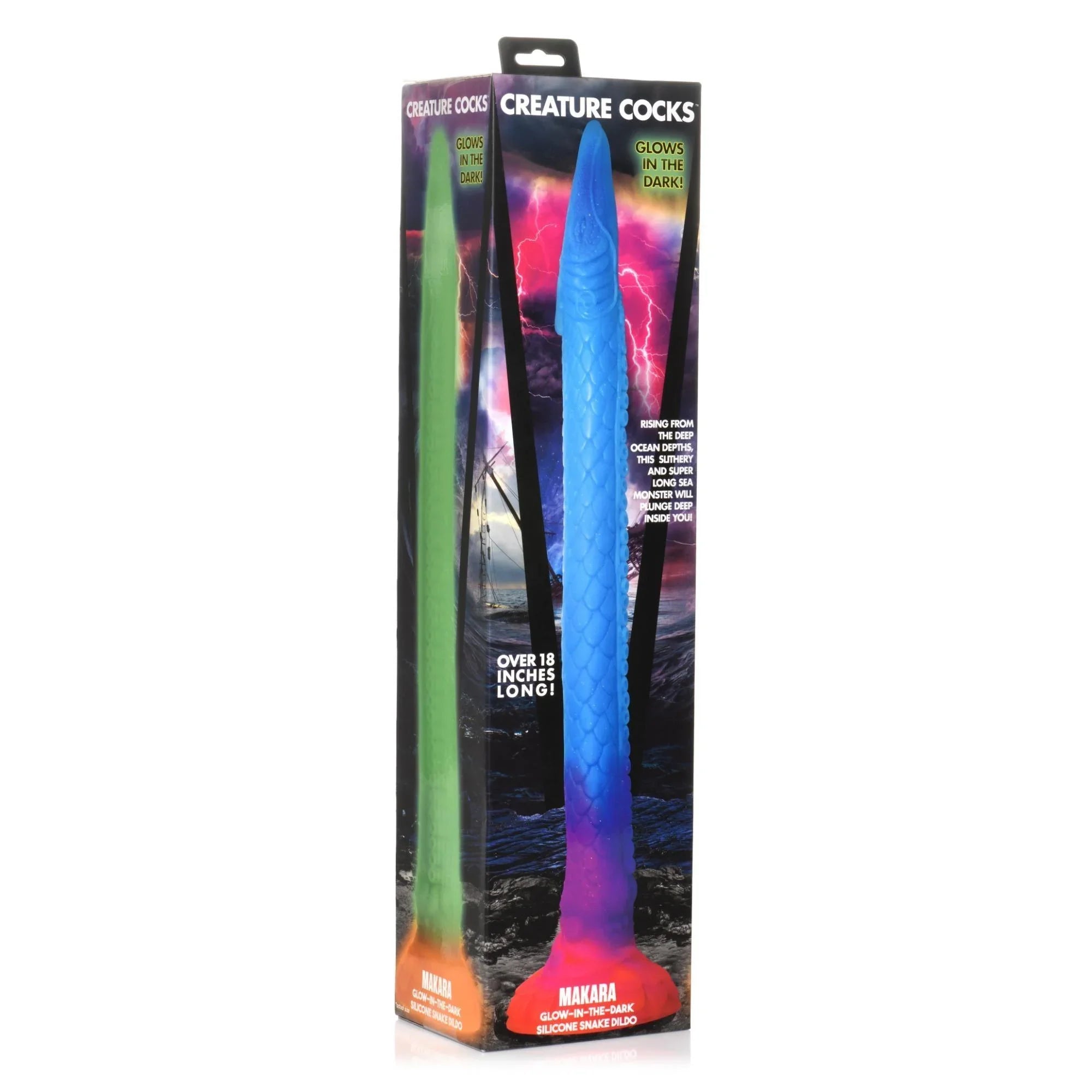 Creature Cocks Makara Glow in The Dark Silicone Snake Dildo - Buy At Luxury Toy X - Free 3-Day Shipping