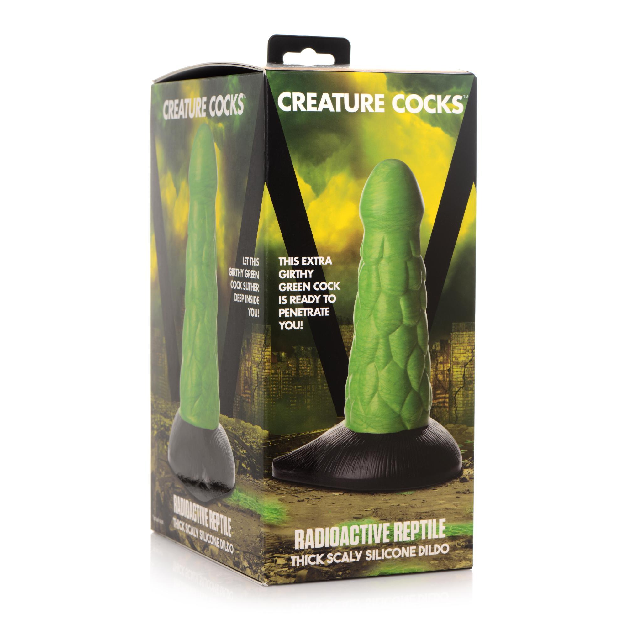 Creature Cocks Radioactive Reptile Silicone Dildo 7.5in - Buy At Luxury Toy X - Free 3-Day Shipping