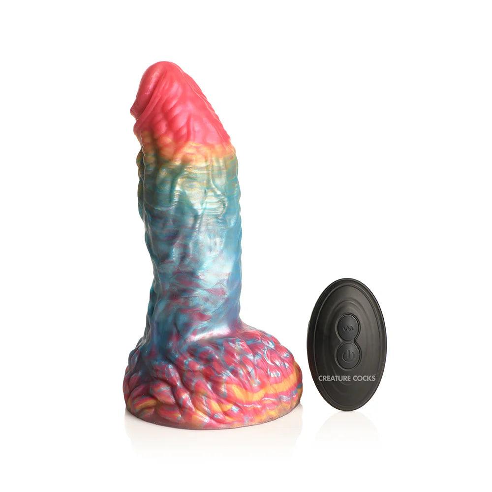 Creature Cocks Rainbow Phoenix Vibrating Silicone Dildo - Buy At Luxury Toy X - Free 3-Day Shipping