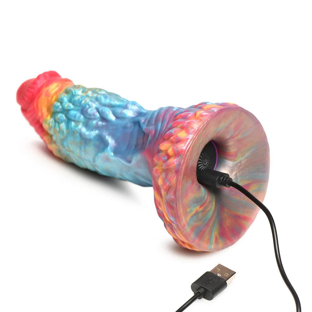 Creature Cocks Rainbow Phoenix Vibrating Silicone Dildo - Buy At Luxury Toy X - Free 3-Day Shipping