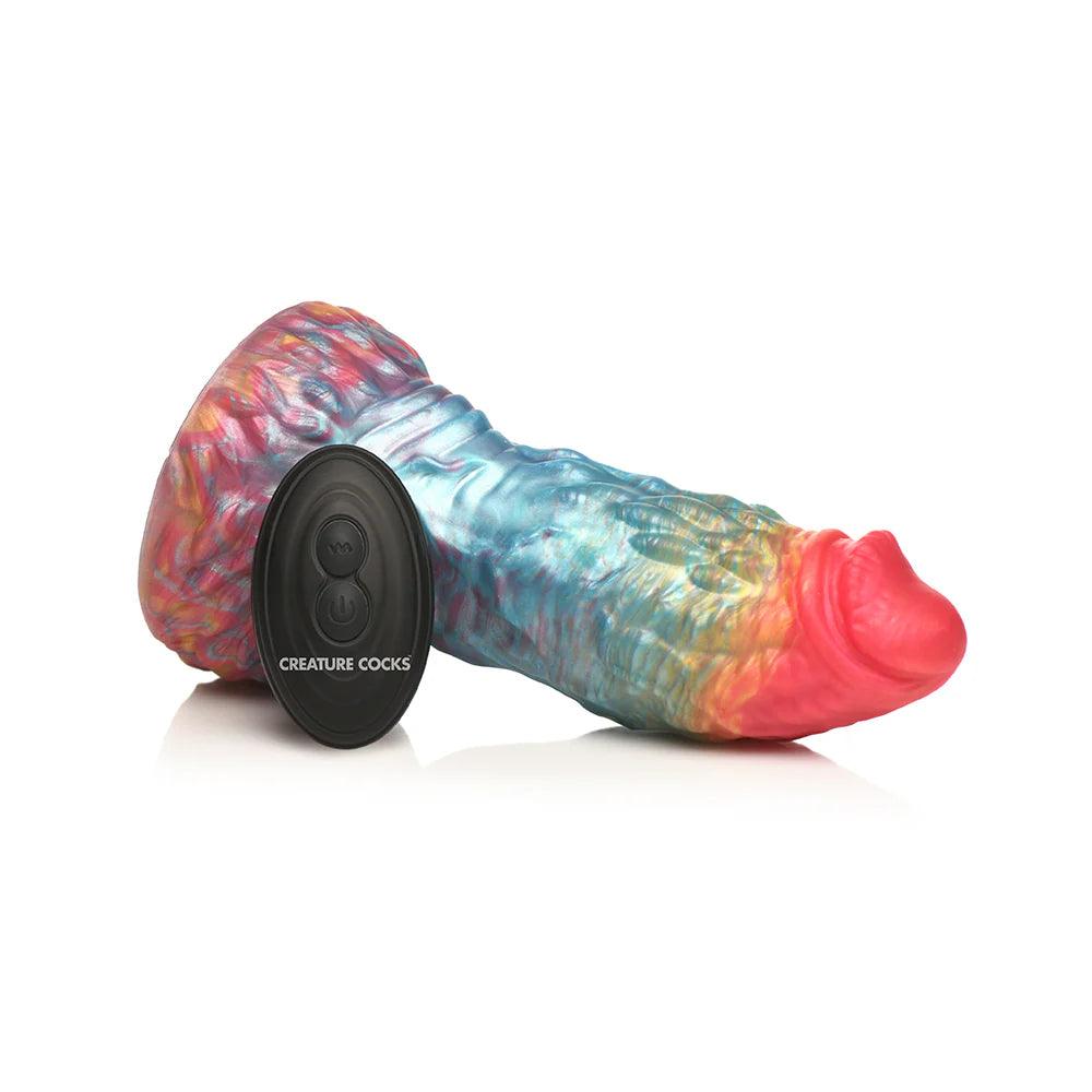 Creature Cocks Rainbow Phoenix Vibrating Silicone Dildo - Buy At Luxury Toy X - Free 3-Day Shipping