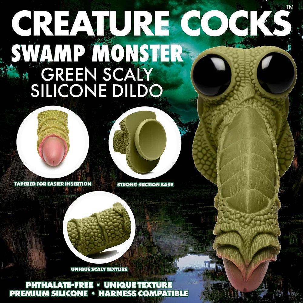 Creature Cocks Swamp Monster Scaly Silicone Dildo - Buy At Luxury Toy X - Free 3-Day Shipping
