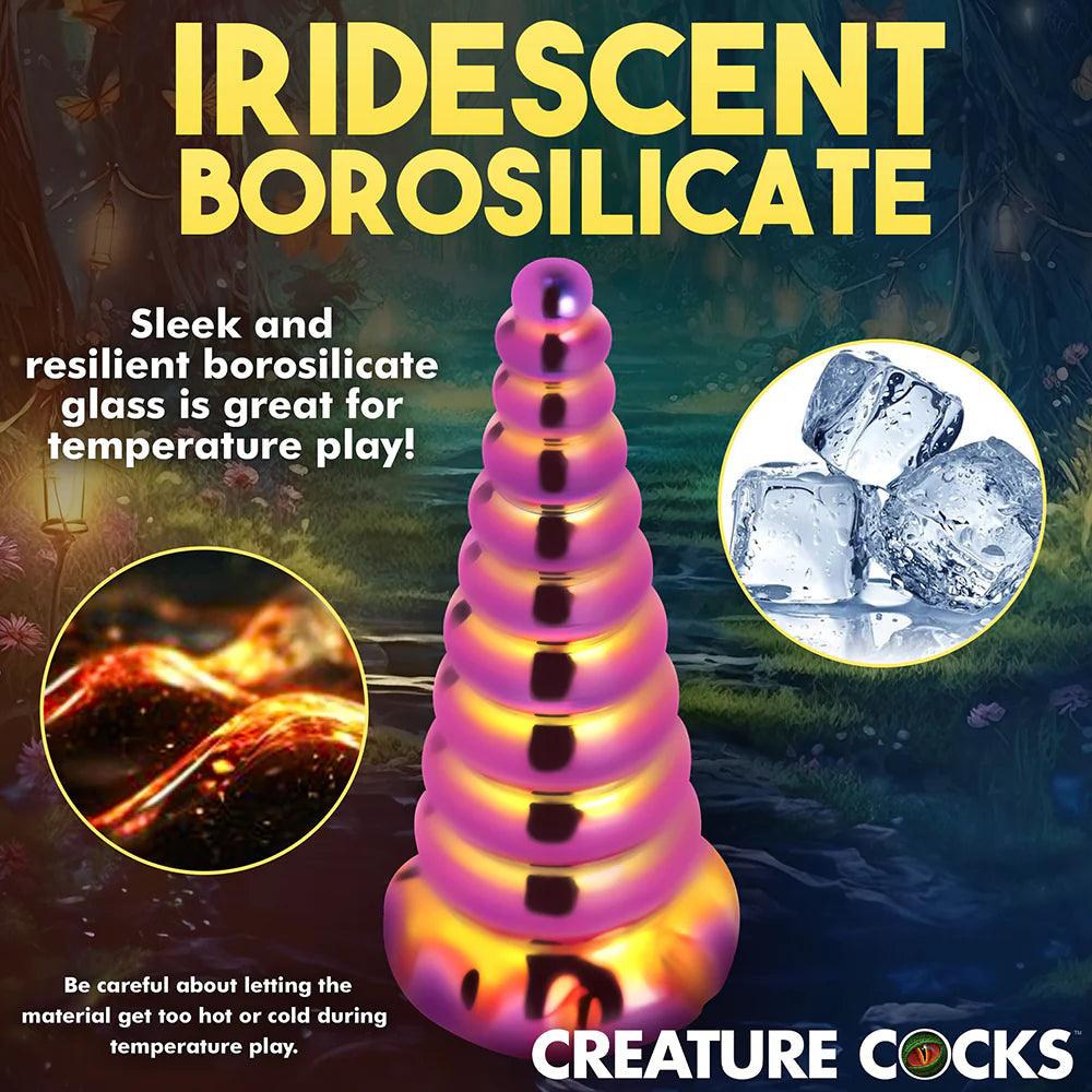 Creature Cocks Twilight Rainbow Glass Dildo - Buy At Luxury Toy X - Free 3-Day Shipping