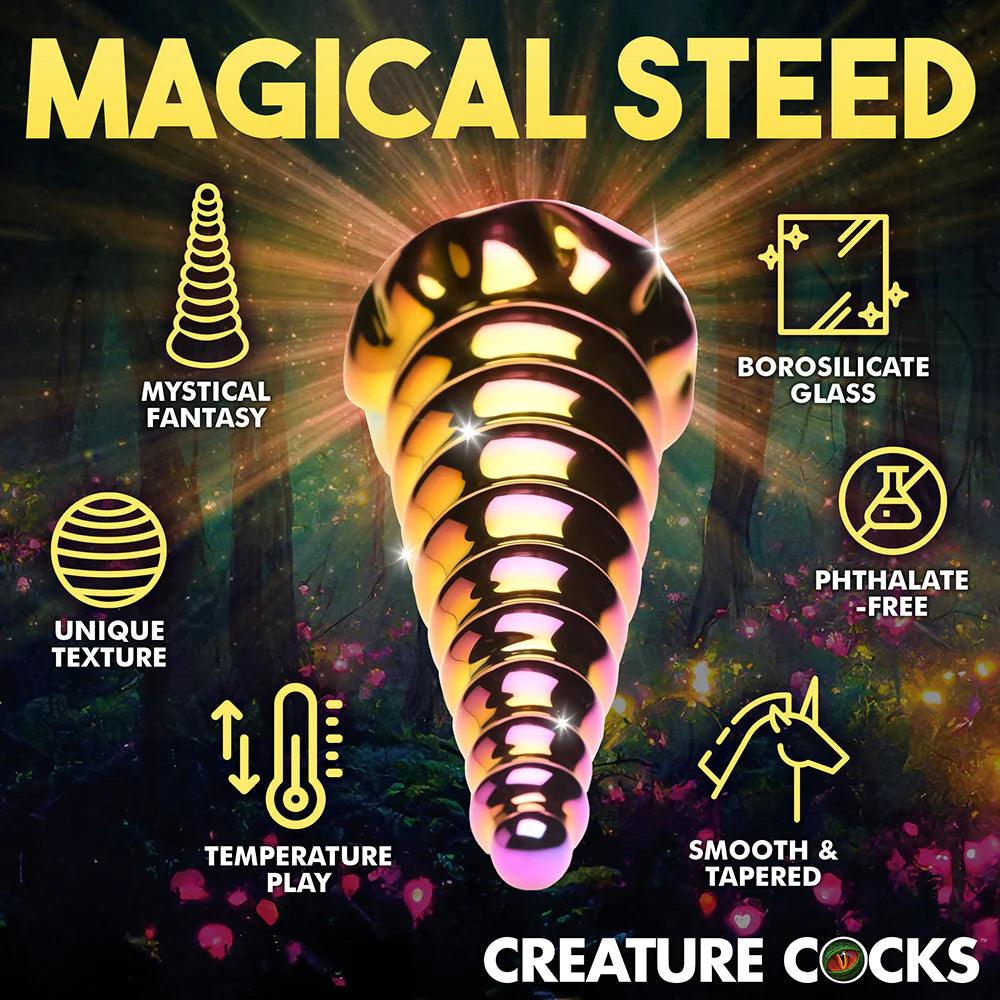 Creature Cocks Twilight Rainbow Glass Dildo - Buy At Luxury Toy X - Free 3-Day Shipping