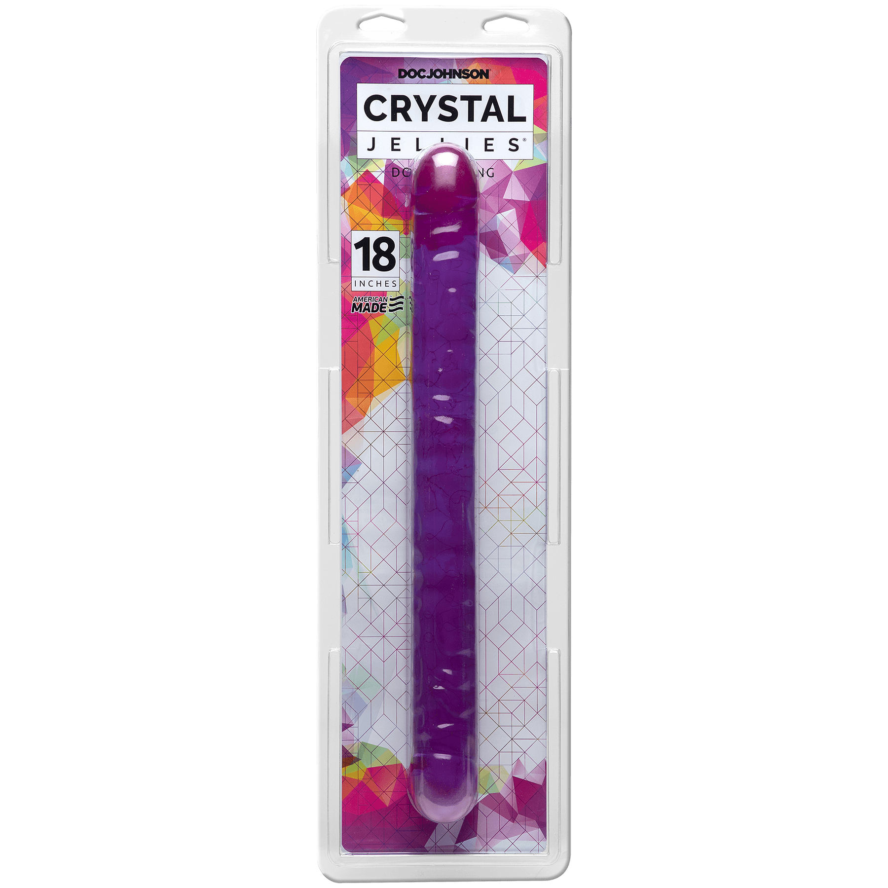 Crystal Jellies - Double Dong Purple 18in - Buy At Luxury Toy X - Free 3-Day Shipping