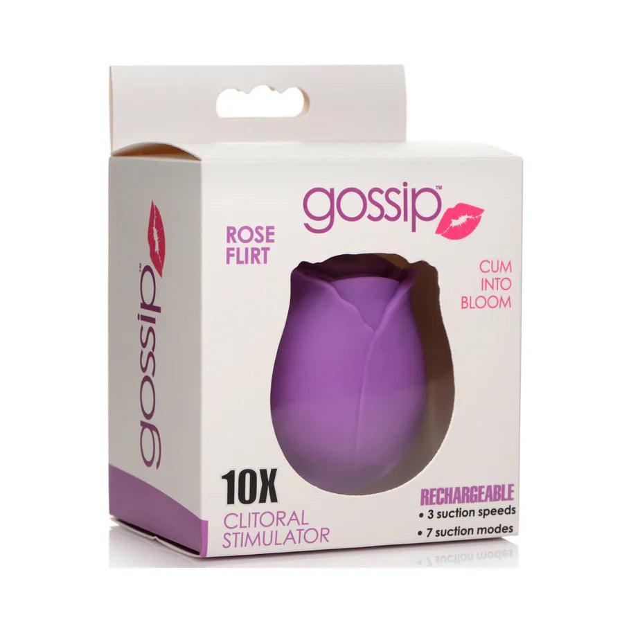 Curve Gossip Rose Flirt 10X Rechargeable Silicone Clitoral Stimulator - Buy At Luxury Toy X - Free 3-Day Shipping