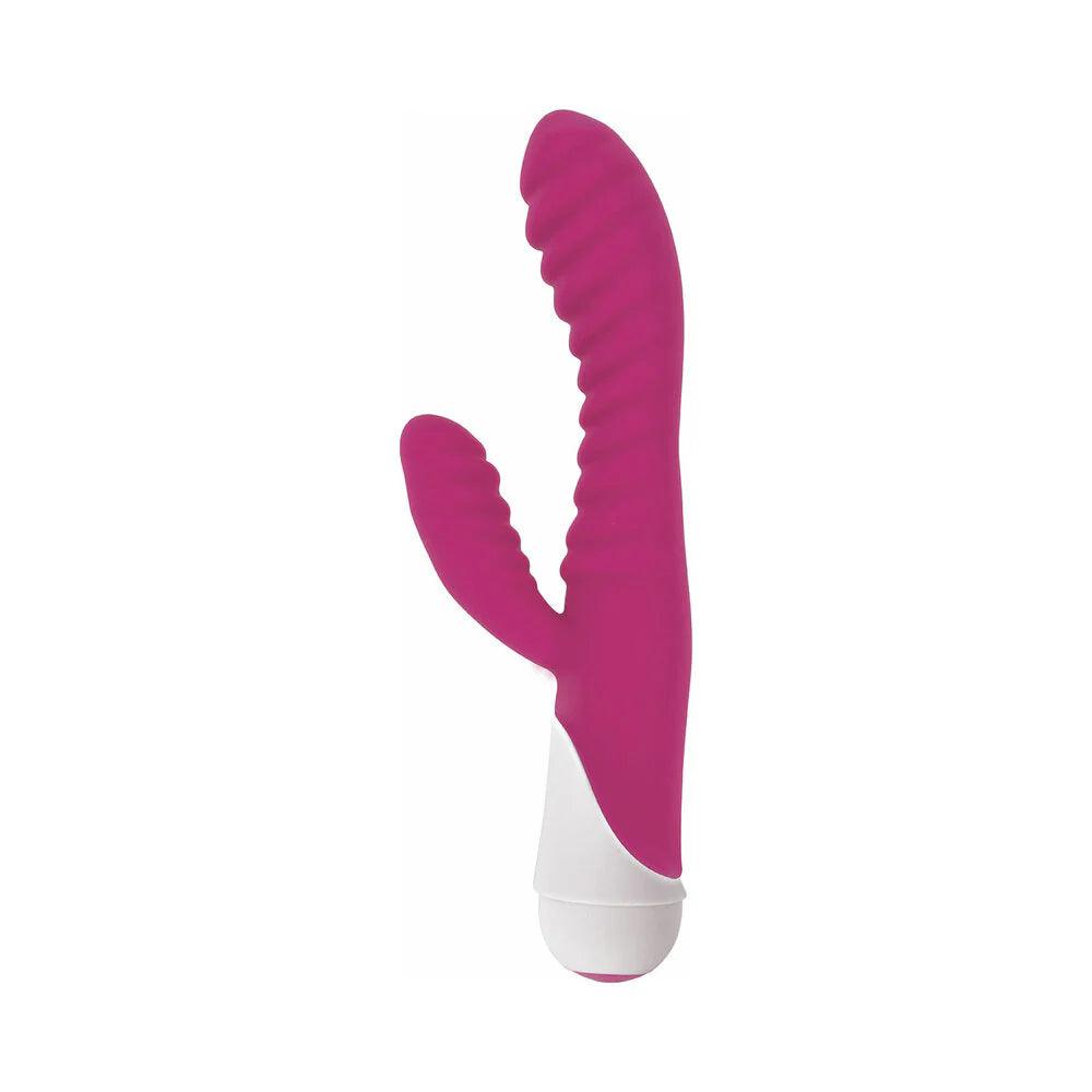 Curve Toys Gossip Celia Waterproof Ribbed Silicone Flexible Dual Stimulation Vibrator - Buy At Luxury Toy X - Free 3-Day Shipping