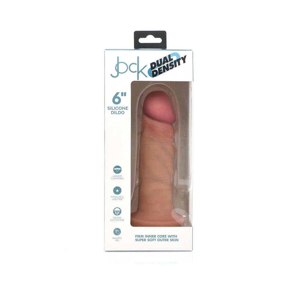Curve Toys Jock Dual Density 6 in. Silicone Dildo with Suction Cup - Buy At Luxury Toy X - Free 3-Day Shipping