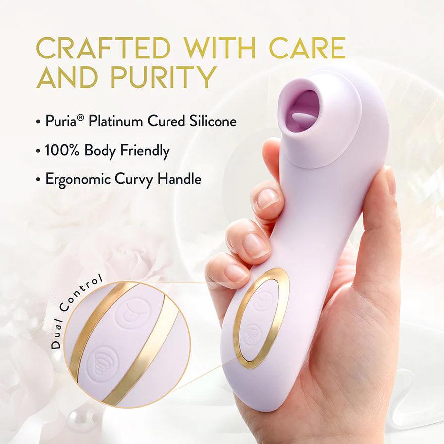 Delice Fleur Air Pulsing Vibrator Rechargeable Silicone Clitoral Vibrator - Buy At Luxury Toy X - Free 3-Day Shipping