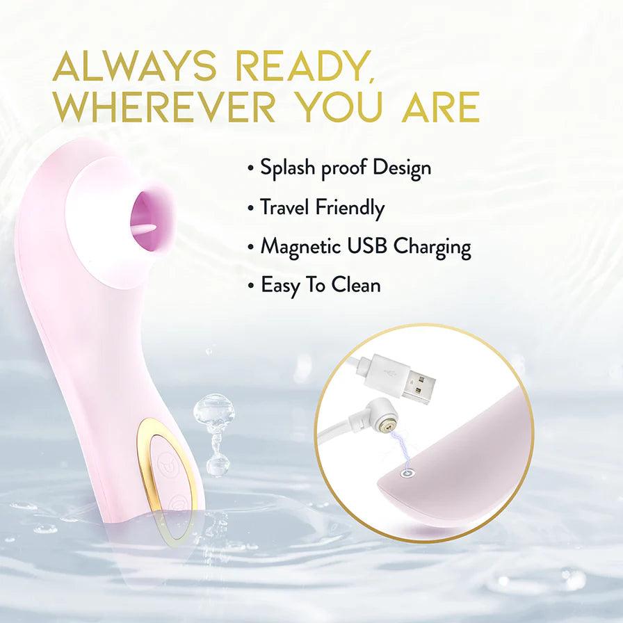 Delice Fleur Air Pulsing Vibrator Rechargeable Silicone Clitoral Vibrator - Buy At Luxury Toy X - Free 3-Day Shipping