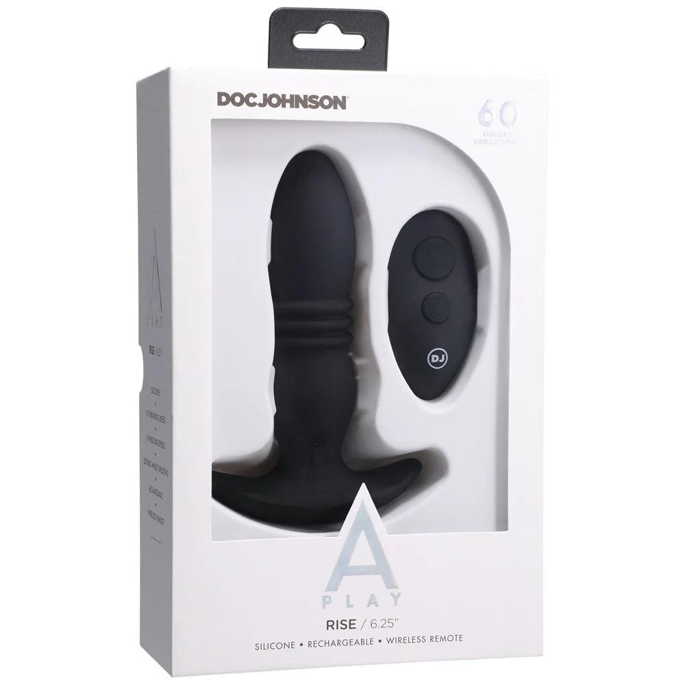 Doc Johnson A-Play RISE Rechargeable Silicone Anal Plug with Remote - Buy At Luxury Toy X - Free 3-Day Shipping