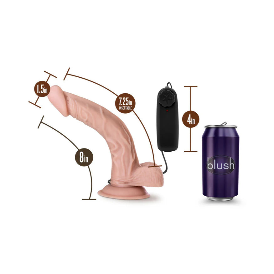 Dr. Skin Dr. Sean Realistic 8-Inch Vibrating Dildo with Balls - Buy At Luxury Toy X - Free 3-Day Shipping