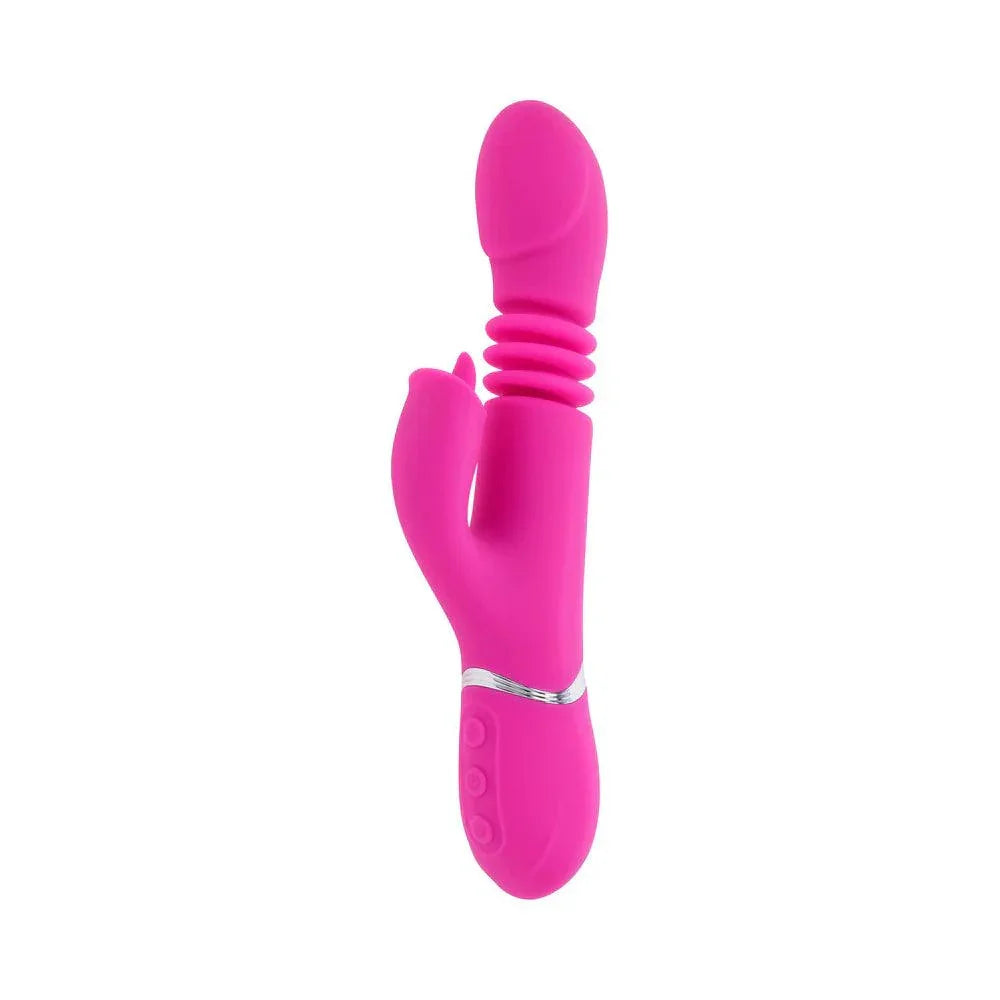 Evolved Pink Dragon Rechargeable Silicone Multi Vibrator - Buy At Luxury Toy X - Free 3-Day Shipping