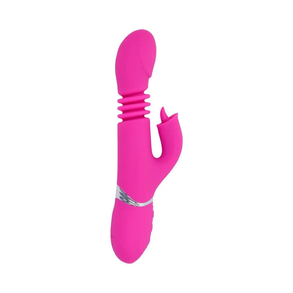 Evolved Pink Dragon Rechargeable Silicone Multi Vibrator - Buy At Luxury Toy X - Free 3-Day Shipping
