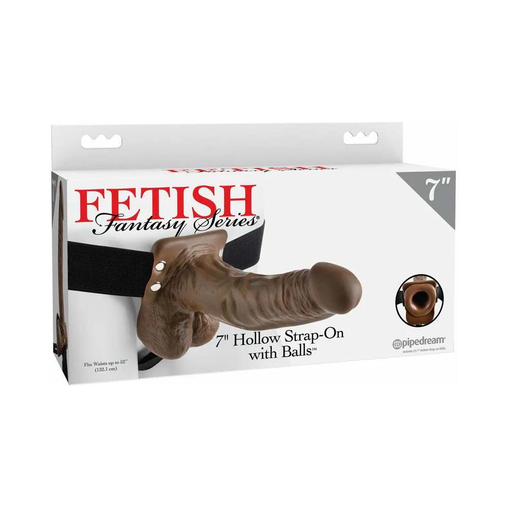 Fetish Fantasy Series Hollow Strap-On Dildo with Balls and Stretchy Harness 7in - Buy At Luxury Toy X - Free 3-Day Shipping