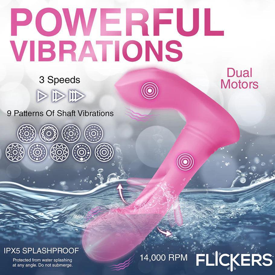 Flickers G-Flick Flicking G-Spot Rechargeable Silicone Vibrator with Remote - Buy At Luxury Toy X - Free 3-Day Shipping