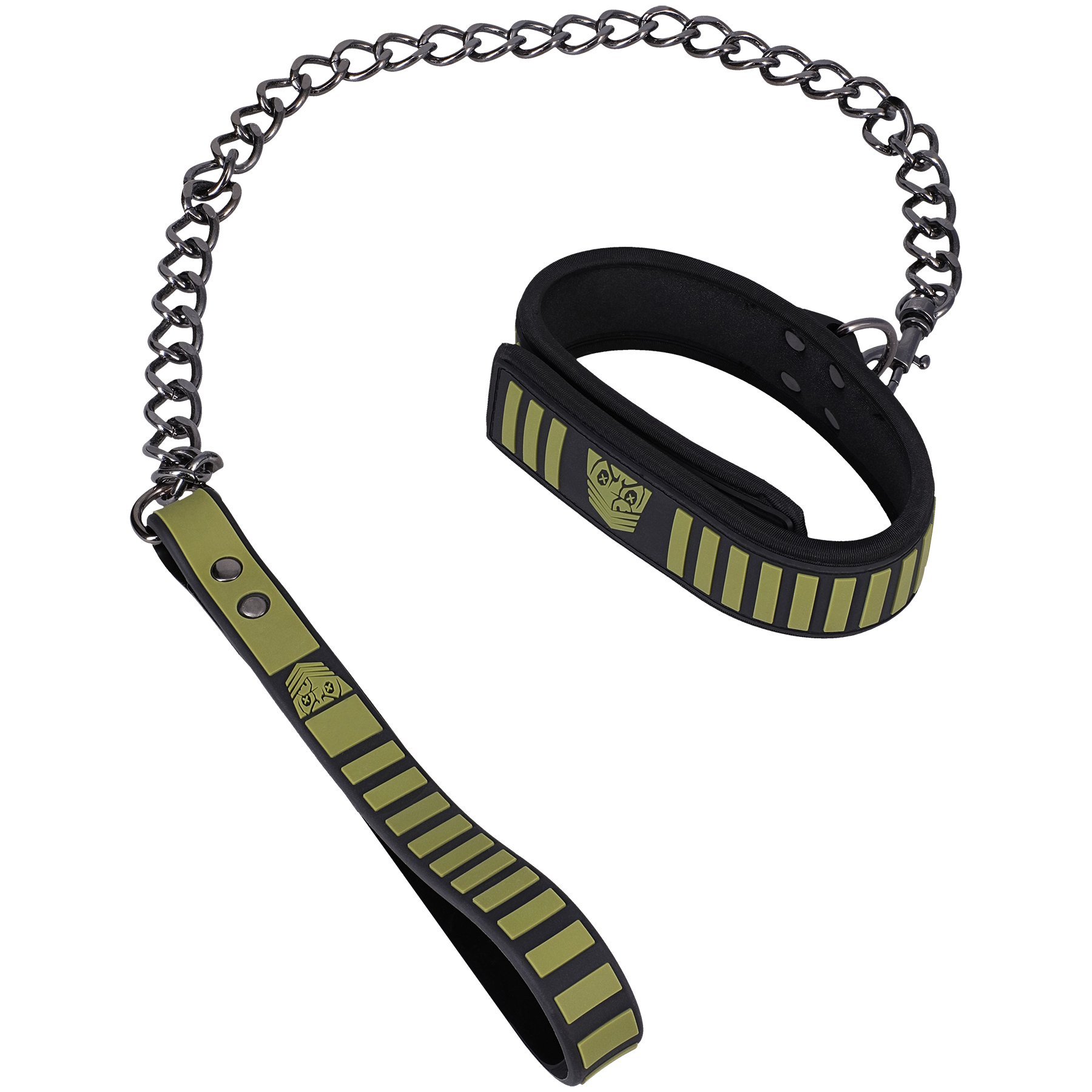Fort Troff Tactical BDSM collar and steel chain leash