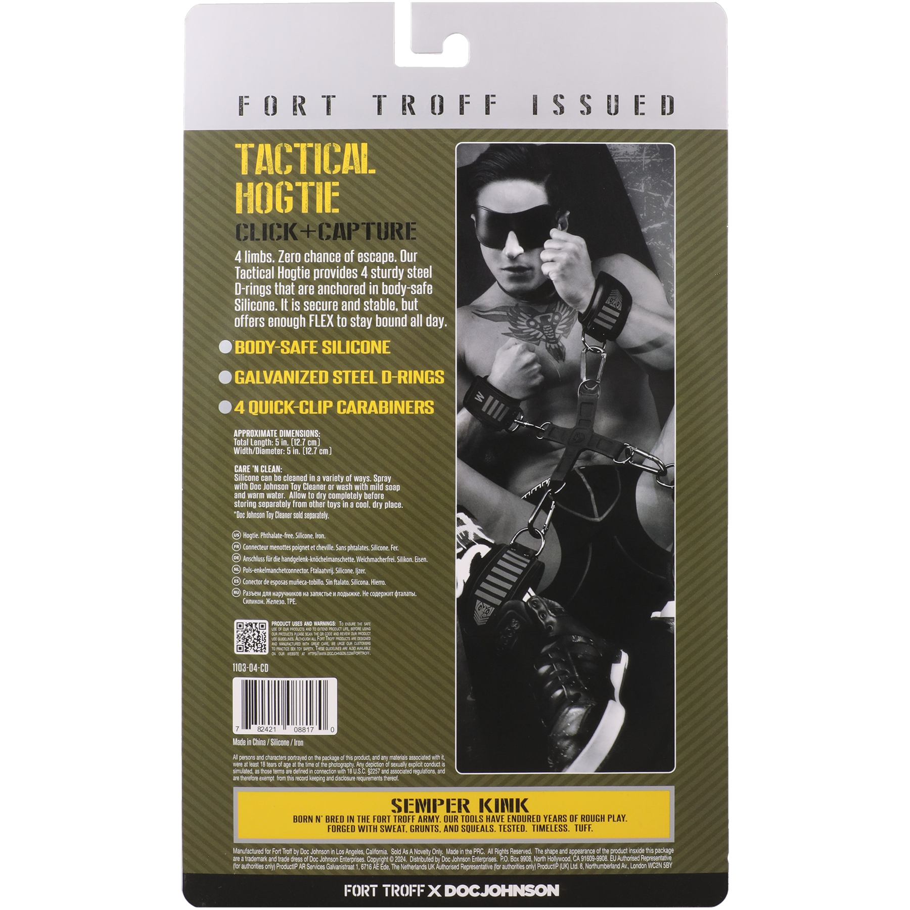 Fort Troff Tactical Hogtie - Packaged Image (Rear Facing)