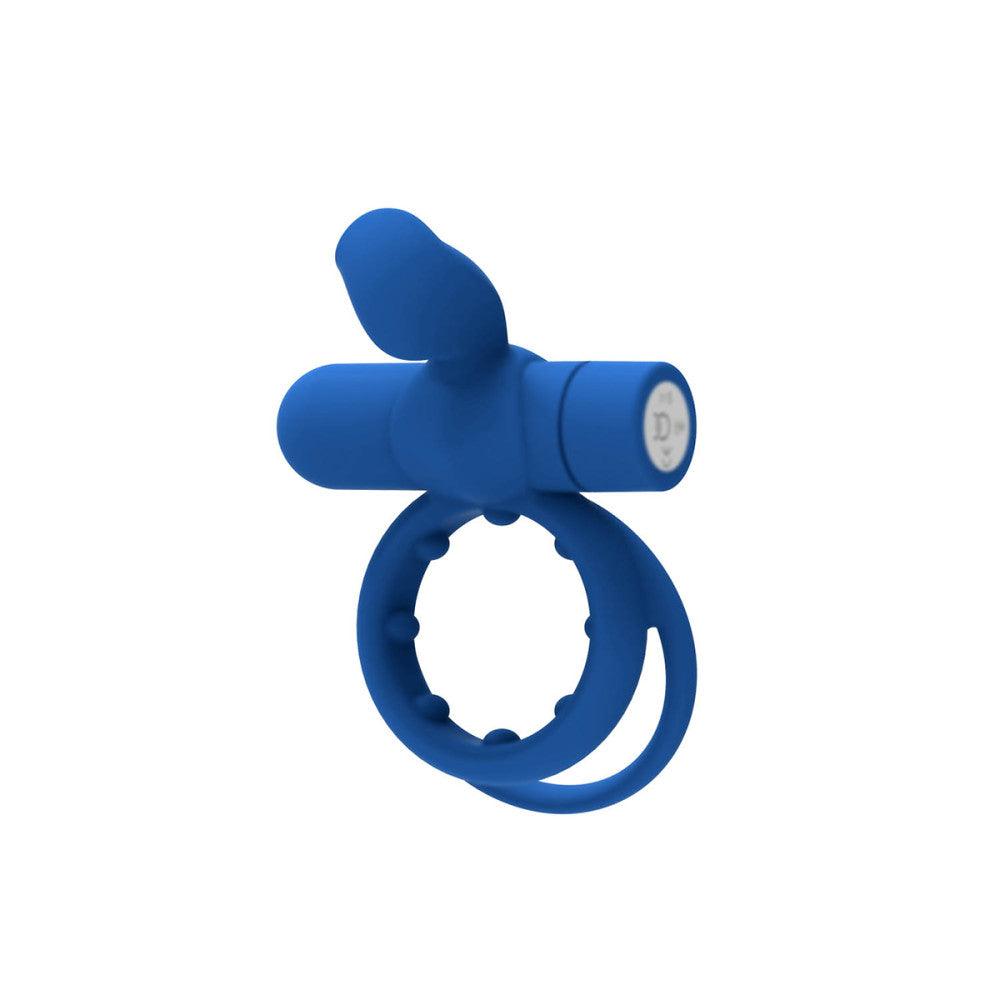 Forto Pointer Rechargeable Silicone Vibrating Dual Cockring with External Stimulator - Buy At Luxury Toy X - Free 3-Day Shipping