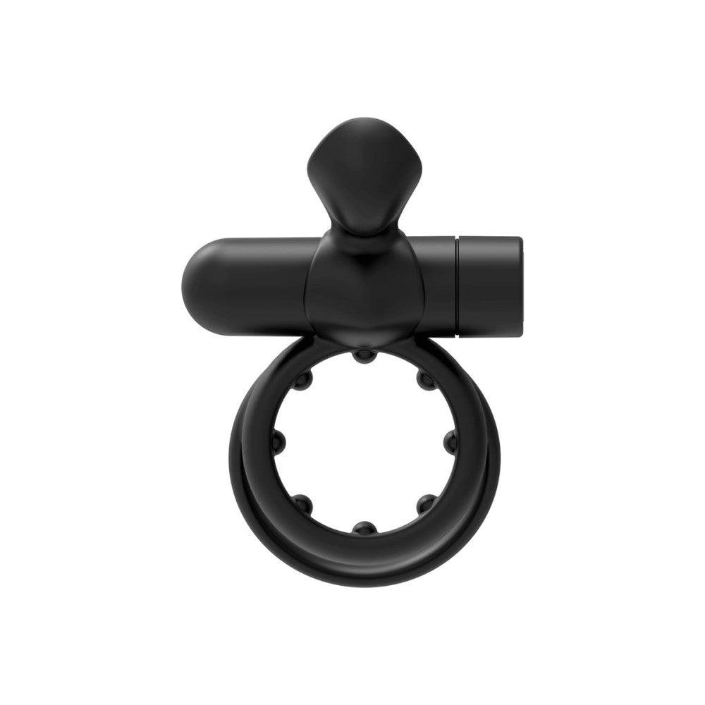 Forto Pointer Rechargeable Silicone Vibrating Dual Cockring with External Stimulator - Buy At Luxury Toy X - Free 3-Day Shipping