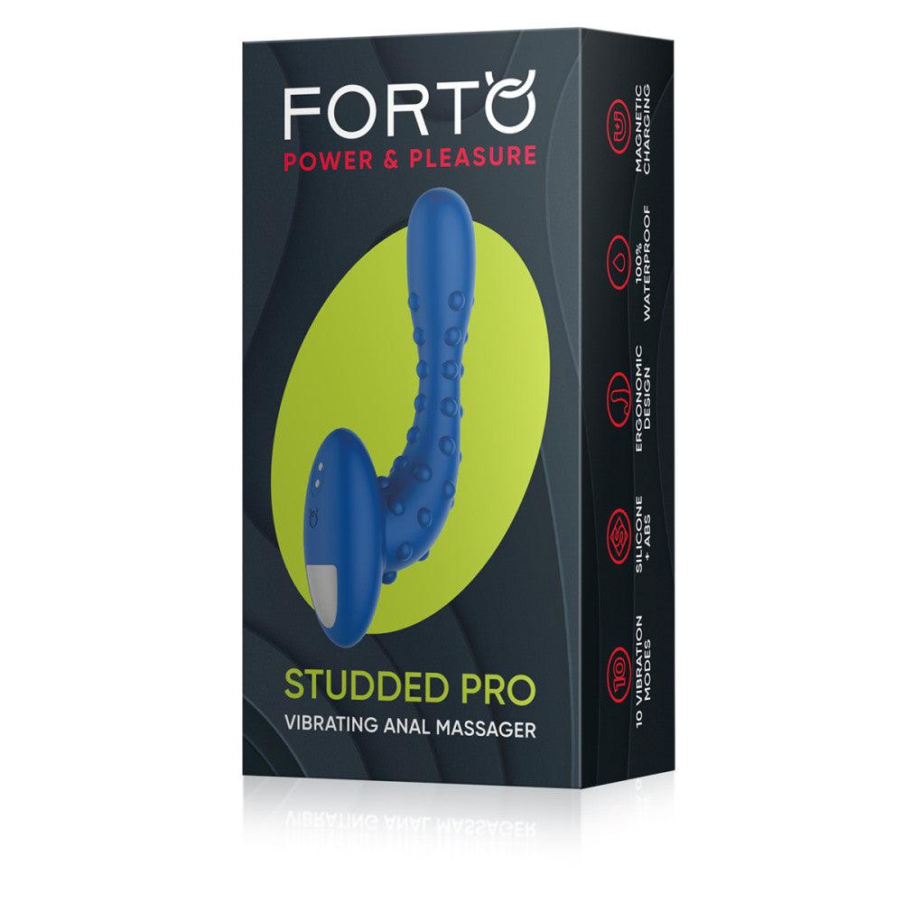 Forto Studded Pro Rechargeable Silicone Vibrating Anal Massager - Buy At Luxury Toy X - Free 3-Day Shipping