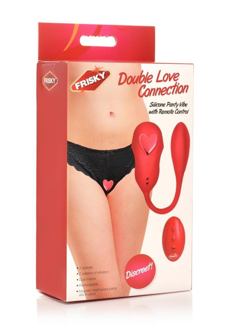 Frisky Double Love Connection Rechargeable Silicone Panty Vibe with Remote Control - Buy At Luxury Toy X - Free 3-Day Shipping