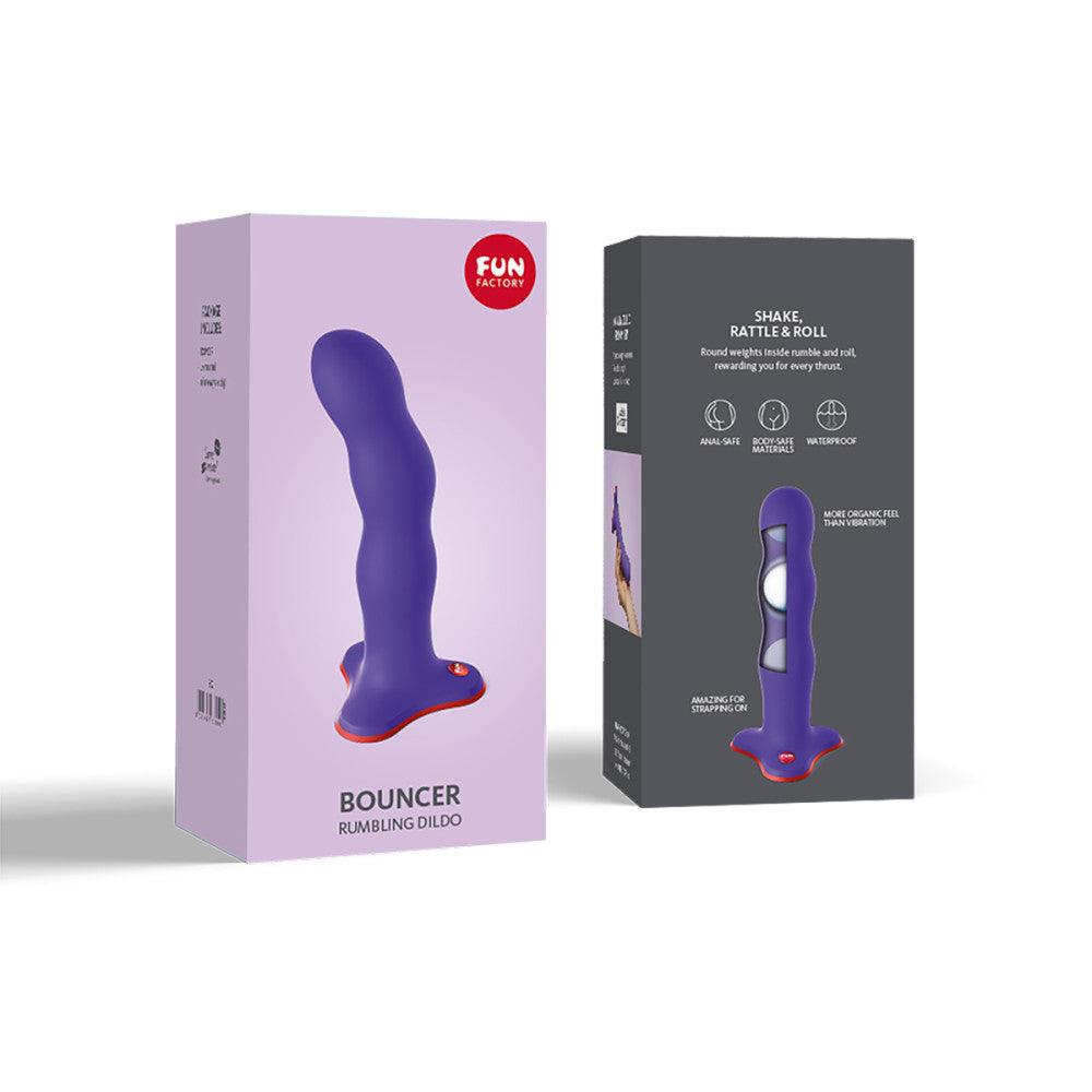 Fun Factory Bouncer Silicone Rumbling Dildo with Weighted Balls - Buy At Luxury Toy X - Free 3-Day Shipping
