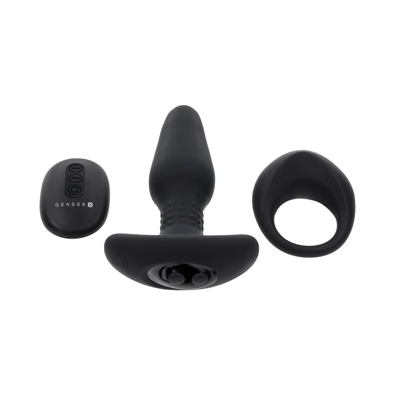 Gender X Teamwork Rechargeable Silicone Anal Plug with Remote Control - Buy At Luxury Toy X - Free 3-Day Shipping