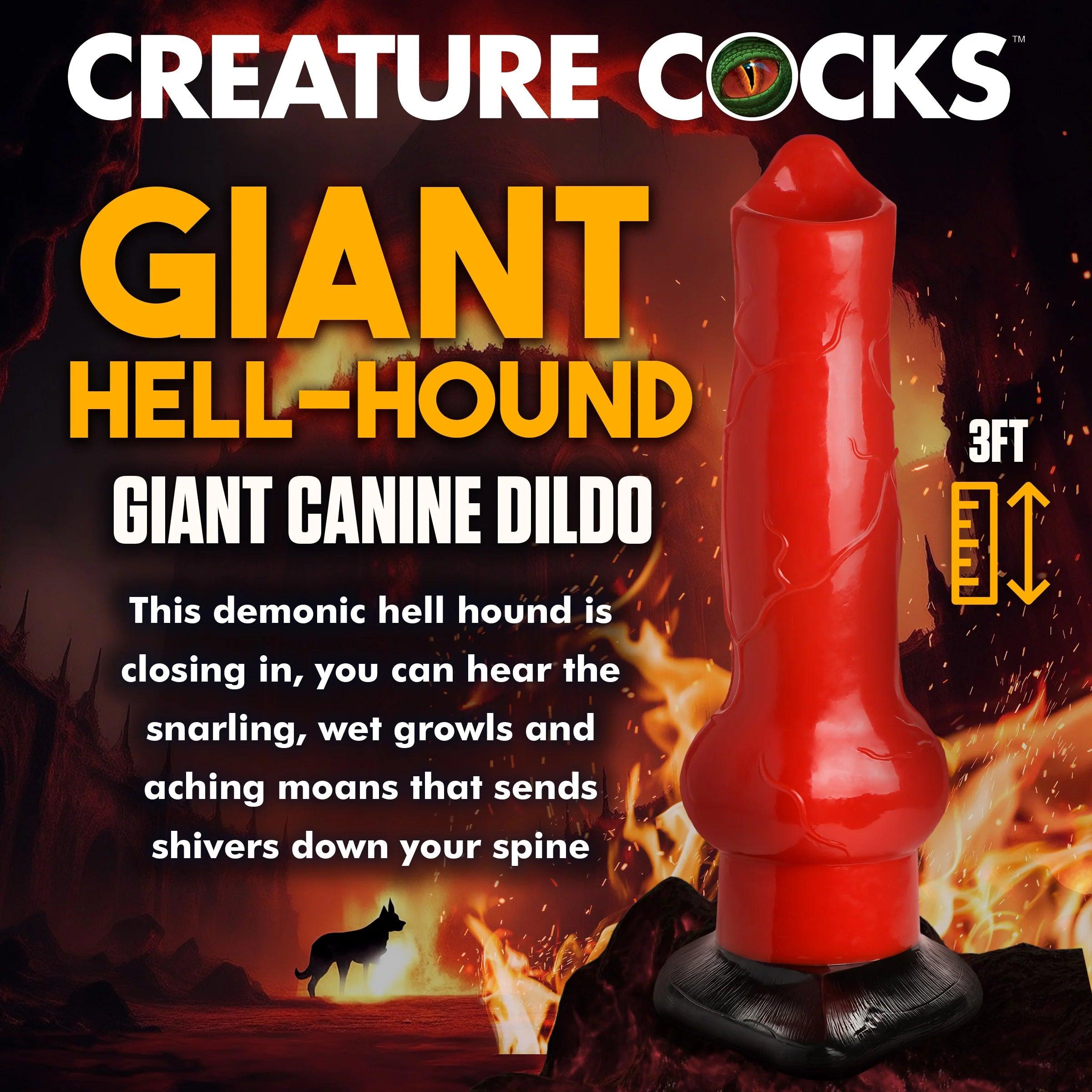 Giant Hell-Hound Canine Dildo - Buy At Luxury Toy X - Free 3-Day Shipping