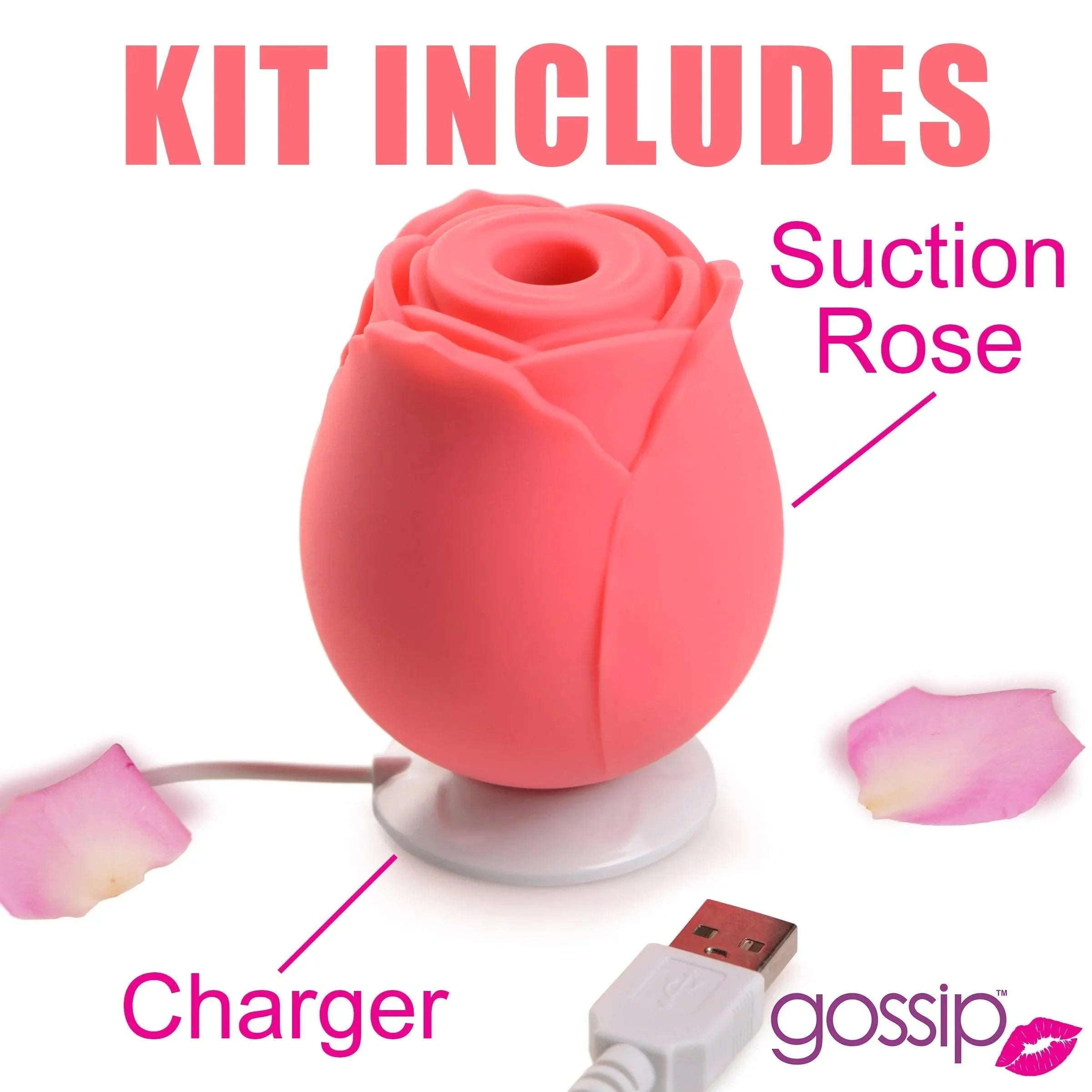 Gossip Rose Crave 10X Rechargeable Silicone Clitoral Stimulator - Buy At Luxury Toy X - Free 3-Day Shipping