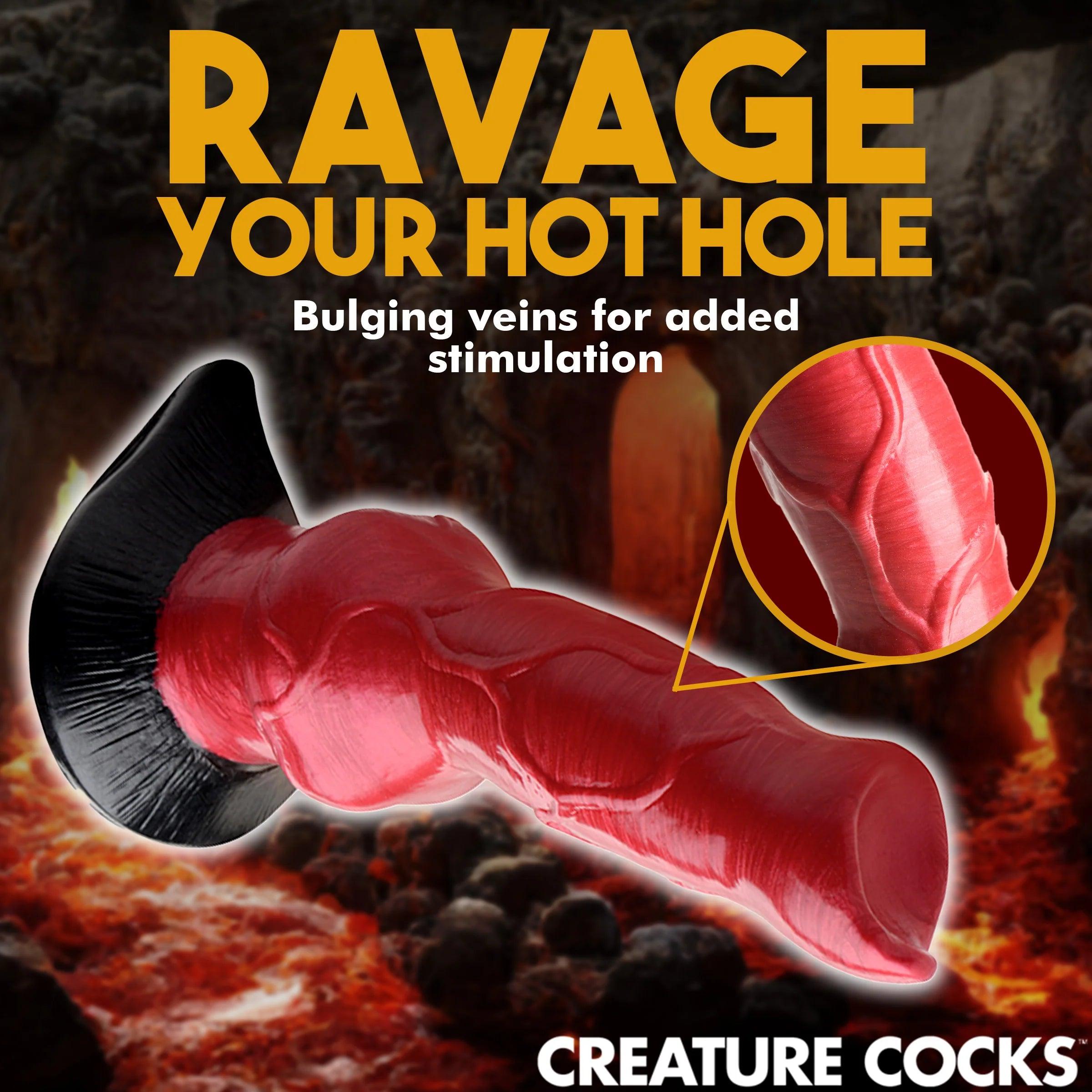 Hell-Hound Canine Silicone Dildo 7.5 - Buy At Luxury Toy X - Free 3-Day Shipping