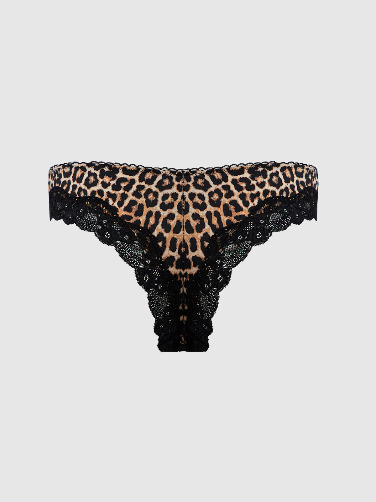 House of Desire Devon Micro & Lace Tanga - Brown - product view