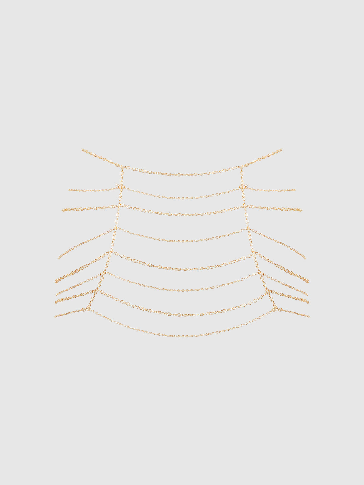 House of Desire Chain Draped Skirt - Gold - product view
