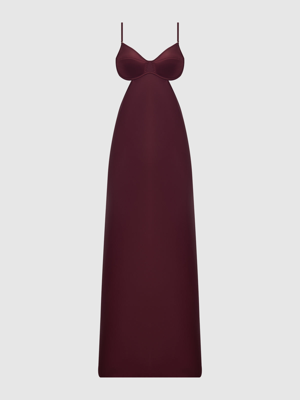 House of Desire Brigeta Satin Mono Wire Long Gown - Red - product view