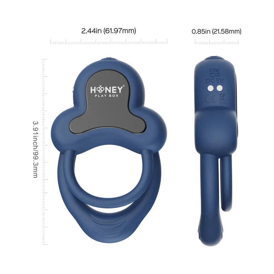 Honey Play Box Anello App-Controlled Vibrating Double Cock Ring with C Honey Play Box Anello App-Controlled Vibrating Double Cock Ring with C