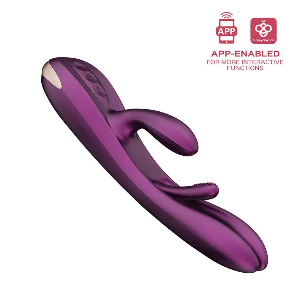 Honey Play Box Terri App-Controlled Kinky Finger Tapping Rabbit Vibrat Honey Play Box Terri App-Controlled Kinky Finger Tapping Rabbit Vibrat