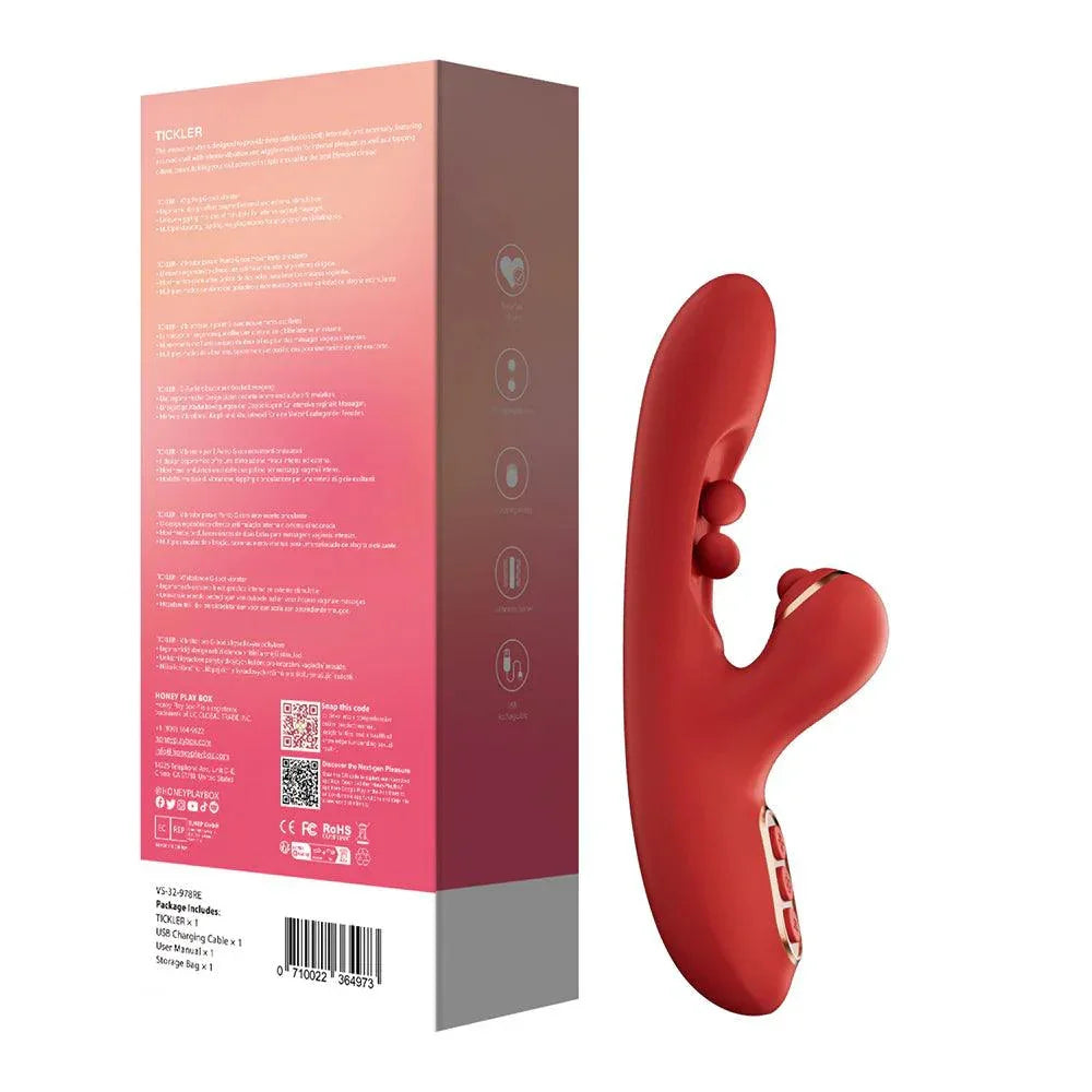 Honey Play Box Tickler Wiggling G-Spot Vibrator & Tapping Clitoral Sti Honey Play Box Tickler Wiggling G-Spot Vibrator & Tapping Clitoral Sti