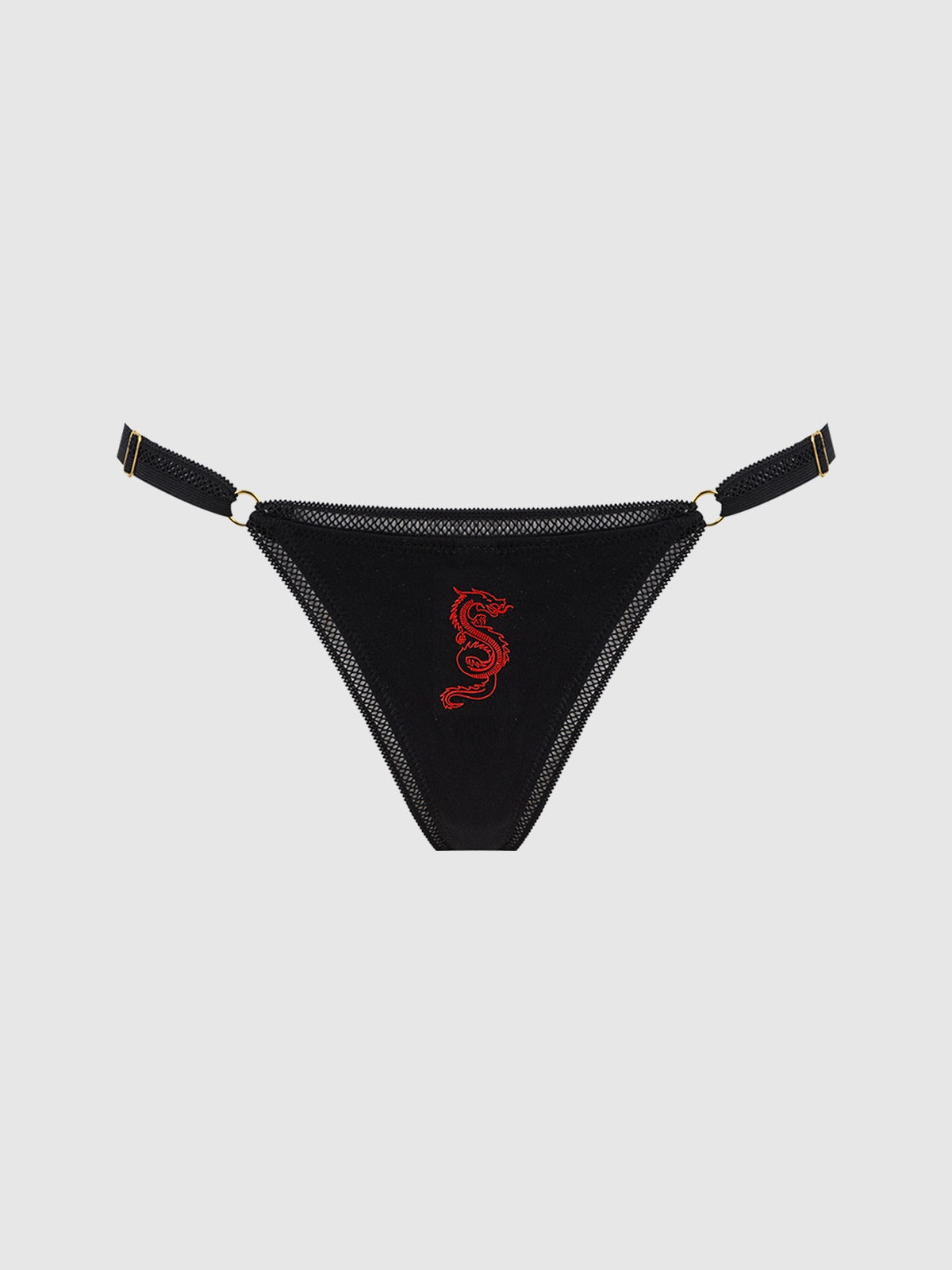 House of Desire Dragon Stretch Cotton G-String 3 Pack - Black - product view 9