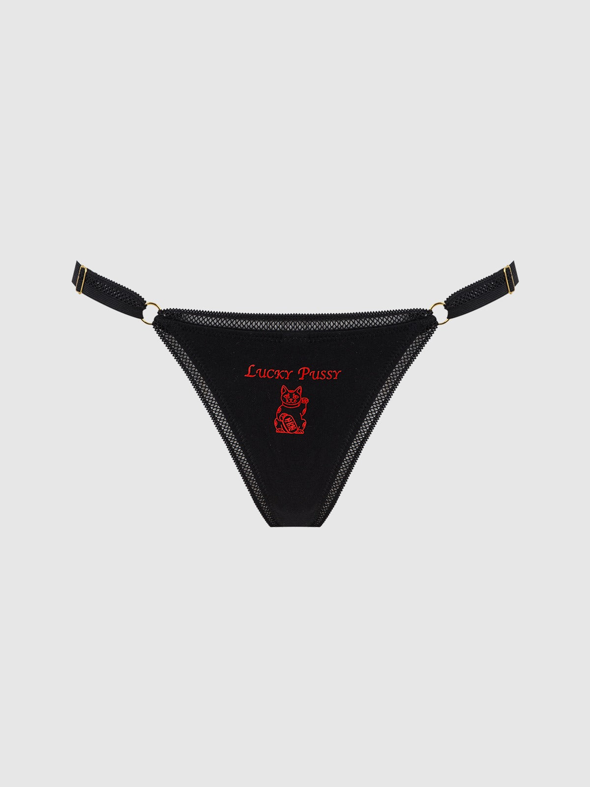 House of Desire Dragon Stretch Cotton G-String 3 Pack - Black - product view 8